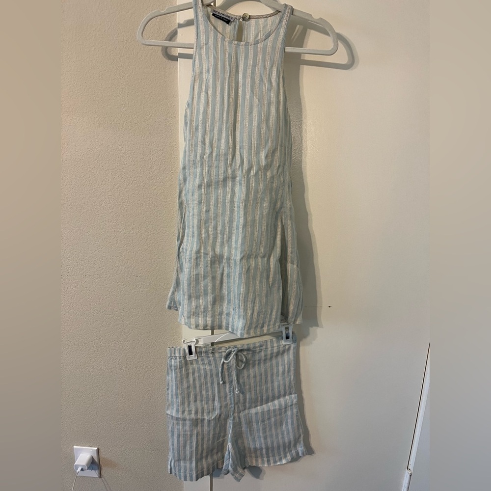 Emporio Armani Beige and Light Blue Set Size 38